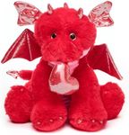 Bearington Collection Red Dragon Plush Toys Dragon Stuffed Animal 11 in Ideal for Valentine's Day Plushies