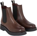 Tommy Jeans Women Chelsea Boot Flat Ankle-High, Brown (Velvet Brown), 4 UK