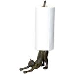 Bits and Pieces - Cat Paper Towel Holder Sculpture - Cast Iron Kitchen Statue/Accessory