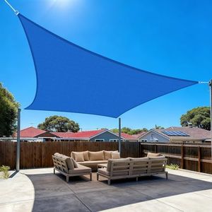 Amagenix Shade Sail 10'X24' Rectangle Blue UV Block Breathable Canopy for Patio Deck Garden, Custom
