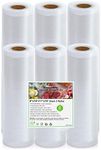 KitchenBoss Food Vacuum Sealer Roll Bag: 8 11 inch Food Saver Rolls Bags, BPA Free, 6 Pack Commercial Grade Vac Seal Bags for All Vacuum Sealer (8''x10'+11''x10' 6 Rolls)