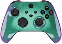 eXtremeRate Chameleon Green Purple Glossy Replacement Front Housing Shell for Xbox Series X Controller, Custom Cover Faceplate for Xbox Series S Controller - Controller NOT Included