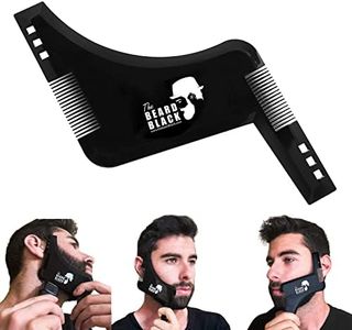 The BEARD BLACK Beard Shaping & Styling Tool with inbuilt Comb for Perfect line up & Edging, use with a Beard Trimmer or Razor to Style Your Beard & Facial Hair, Premium Quality Product (Black)