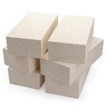 CFKJ 6 Pieces Insulating Fire Brick for Ovens, Kilns, Blacksmith, Fireplaces, Forges 9" x 4.5" x 2.5" 2300F Rated Insulating Fire Bricks