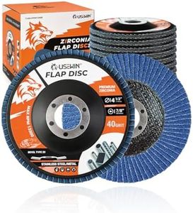 10 Pack Flap Discs 4 1/2 for Angle Grinder Sanding Disc, 40 Grit Grinding Disc, 4.5" x 7/8" Type 29 Zirconia Grinding Wheel for Metal, Wood, Stainless Steel Finishing