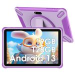 YOTOPT 10" Kids Tablet, Android 13.0, 19GB RAM 128GB ROM (SD Expandable), Parental Controls, HD IPS Screen, Quad Core, 5MP+2MP, WiFi, Bluetooth, Education Tablet (Pink)