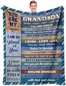 NORGOPRON Grandson Gifts from Grandma/Grandpa, Gifts for Grandson, Grandson Gifts from Grandparents Nana, Grandson Birthday Graduation Gifts, Best Grandson Gift, to My Grandson Gifts Blanket 60"x50"