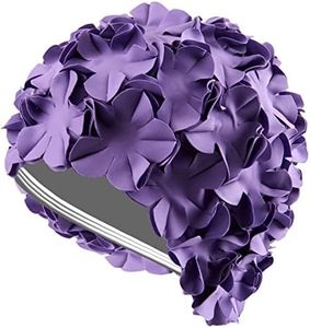 Sporti Flower Swim Cap (Purple)