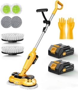 Updated 6000mAh Battery Cordless Electric Mop N1, 800RPM Electric Power Scrubber & Mops for Floor Cleaning, Best Automatic Spin Mops with Smart Display,Rotating Mop with LED Light & Water Spray