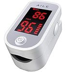 [2023] AILE Pulse Oximeter Oxygen Meter Adults Accurate Fast Easy Larger Red Screen Oxygen Monitor with Lanyard Blood Saturation Monitor -O2 Saturation Meter Pulse-Oximeter