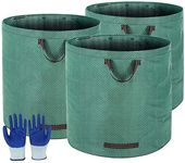 3Pack 72Gallons Collapsible Garden Waste Bags, Self-Standing and Reusable Leaf Bag