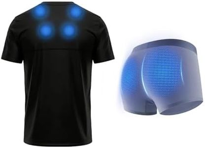SWIRISE Activation T-Shirt & Boxer Briefs Set – Shoulder & Neck Support for Better Posture | Designed for Desk Workers Black