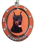 Doberman Key Chain "Spinning Pet Key Chains"Double Sided Spinning Center With Dobermans Face Made Of Heavy Quality Metal Unique Stylish Doberman Gifts