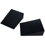 B/A Yoga Foam Slant Board,Stretcher Wedge for Calf and Ankle Stretching - Non-slip Slant Board for Calf Stretching, Slant board for Yoga, Stretch, Home, in the Office, Gym, Black 15x12x5cm (1 Pair)