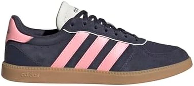 adidas Women's Breaknet Sleek Sneaker, Shadow Navy/Pink Spark/Off White, 6.5