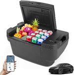Car Refrigerator for Tesla Model Y, 37QT(35L) -4℉~68℉ Car Fridge 12V Refrigerator for Tesla Model Y Trunk Portable Freezer for Camping Tailgating Road Trip Home 12/24V DC&120~240V AC, App Control