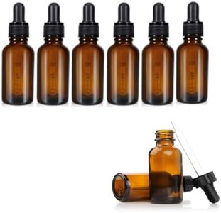 HIDOSNG Dropper Bottle, 6 Pack Amber Glass Dropper Bottles with Eye Droppers Tincture Bottles for Essential Oils Perfumes Lab Chemicals for Essential Oils Storage and Travel 100ml