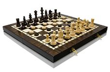 Master of Chess 3In1 Large 40Cm / 16In 3 Games in 1, Wooden Chess, Backgammon and Checkers Draughts Game with Staunton Figures, Handcrafted Classic