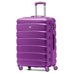 Flight Knight Lightweight 4 Wheel ABS Hard Case Medium Suitcase Approved for Over 100 Airlines Including easyJet, British Airways, Ryanair, Jet2, Emirates & Many More - Check-in Medium Size 25"