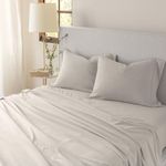 Jennifer Adams Eternal Sheet Set, 4-Piece Microfiber Sheets & Pillowcases - Ultra-Soft, Breathable and Wrinkle-Resistant (Linen, King)