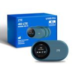 ZTE U10S Pro Blue, 4G+LTE Mobile Wi-Fi 6, unlocked low-cost portable travel WiFi, connects 32 Devices, 3000mAh 10hr Battery life, roams on all world networks, no configuration required