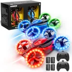 ARMEW Drones for Kids, 3in1 Battle Drone with LED Lights, 3D Flip, Circle Fly, Altitude Hold, Remote Control Car Functions, Mini Drone for Boys Girls 4-8 6-12 Christmas and Birthday Gifts