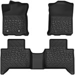 AUTOSAVER88 Floor Mats for Toyota Tacoma 2023-2016(Only Double Cab & Automatic), All Weather TPE Floor Liners Custom Fit for 2023 Tacoma Double Cab, 1st & 2nd Row Liners Car Mats Set Accessories Black