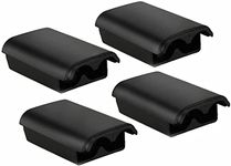 Porro Fino 4 Pack Xbox 360 Wireless Controller Replacement Battery Pack Cover Shell (Black)