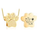 zeqingjw Pet Cremation Jewelry for Ashes Pendant Paw Print Pet Heart Urn Necklace Memorial Keepsake Jewelry for Pet/Dog's/Cat's Ashes