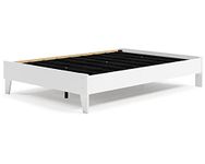 Signature Design by Ashley Flannia Modern Platform Bed Frame, Full, White