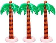 BLUE PANDA 3 Pack Inflatable Palm Tree for Tropical Pool Party, Hawaiian Luau, Summer Birthday Decorations (35 in)