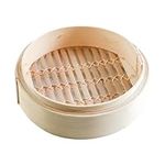 CAPACITEA Bamboo Ø22cm (9") Food Steamer Basket for Dim Sum, Vegetable, and Bao Buns