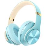 DOQAUS Wireless Headphones, [90 Hrs Playtime] Bluetooth Headphones with 3 EQ Modes, Hi-Fi Stereo Over Ear Headphones with Microphone and Comfortable Earpads for iPhone/PC/Travel/Office (Blue)