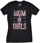 Crazy Dog T-Shirts Womens Mom of Girls Funny Proud I Love My Daughters (Black) - XXL