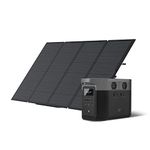 EF ECOFLOW Delta Max (2000) Solar Generator 2016Wh with 400W Portable Solar Panel, 4 X 2400W (4600W Surge) AC Outlets, Portable Power Station for Home Backup Outdoors Camping RV Emergency