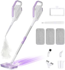 AAOBOSI 4-in-1 1800W Electric Steam Mop, Hard Floor Cleaner & Steamer with 3 Adjustable Modes, Removable Tank, 3 Washable Dirt Grip Pads, 7M Power Cord for Floor Cleaning, Tiles, Windows, Carpets