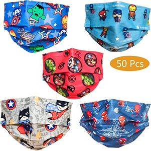 Individually Wrapped Kids Disposable Face Mask,50 Pcs Children,Youth Masks,3 Ply Kawaii Unisex Mascarillas Para NiñOs