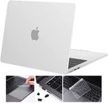 MOCA Case for MacBook Air 13.6 inch Case 2022 2023 2024 Release M3 A3113 M2 A2681 with Touch ID,Hard Shell Case Cover (Frost Clear)