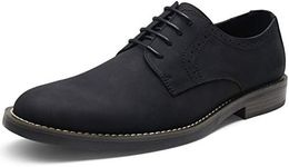 Jousen Men's Dress Shoes Retro Casual Dress Shoes for Men, Suede Black-709, 11