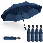 6 Pcs Travel Umbrella, Automatic Open Close Compact Umbrella Windproof Small Lightweight Backpack Portable Collapsible Umbrella for Rain, Men Women