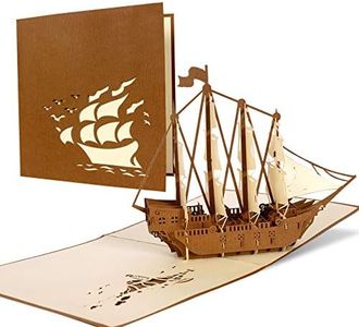 Carte bateau croisière en 3 D, carte pop up avec bateau en 3D pour célébrer un voyage ou une croisière. Peut être utilisée comme carte de vœux , bon cadeau, pour l'anniversaire d'un marin, d'un pêcheur et de tous les amateurs de bateaux