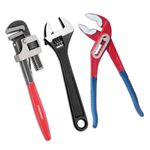 FREEMANS Combo Pack of 3 Plumbing Tool Kit Set for DIY Home Use || Includes 10-Inch Adjustable Wrench || 10-Inch Water Pump Plier || 10-Inch Pipe Wrench