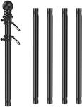 Ruspela 6FT Flag Pole Kit for House, Flag Pole for Garden, 5 Sections Flag Pole Kit Stainless Steel Flag Pole Tangle Free for Outdoor Garden Roof Walls Yard