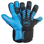 GK Saver Football Goalkeeper Gloves Protech 301 B Contact Pro Professional Goalie Gloves Size 6 to 11 Soccer GK Gloves (Protech Blue YF 8)