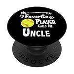 Softball My Favorite Player Calls Me Uncle Sports Fan PopSockets Grip and Stand for Phones and Tablets