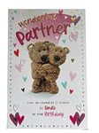 Barley Bear – for My Partner with Love – Birthday Card