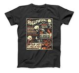 Vintage Horror Movie Poster Horror Terror Old Time Halloween T-Shirt Black