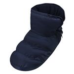 Warm Indoor Down Slippers Anti-Skid Insulated Boots Winter Home Shoes Cozy Footwear for Men Women Navy Blue