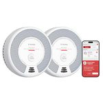 X-Sense Wi-Fi Smoke and Carbon Monoxide Alarm with Replaceable Battery, Smart Combination Detector Compatible with X-Sense Home Security App, SC06-WX, 2-Pack