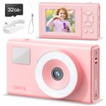 CIMELR Digital Camera, UHD 4K Kids Camera, 48MP 16X Digital Zoom Point and Shoot Camera, Auto Focus, 3-Speed Fill Light, Anti-Shake Compact Small Camera for Teen Adult Beginner(Pink)